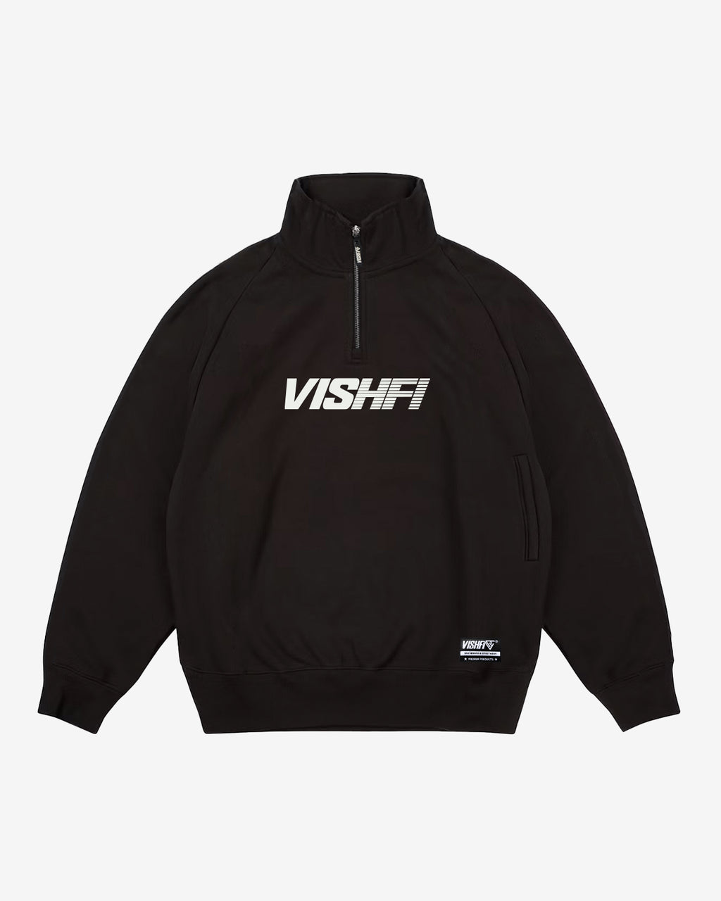 MOLETOM HALF ZIP PACE PRETO