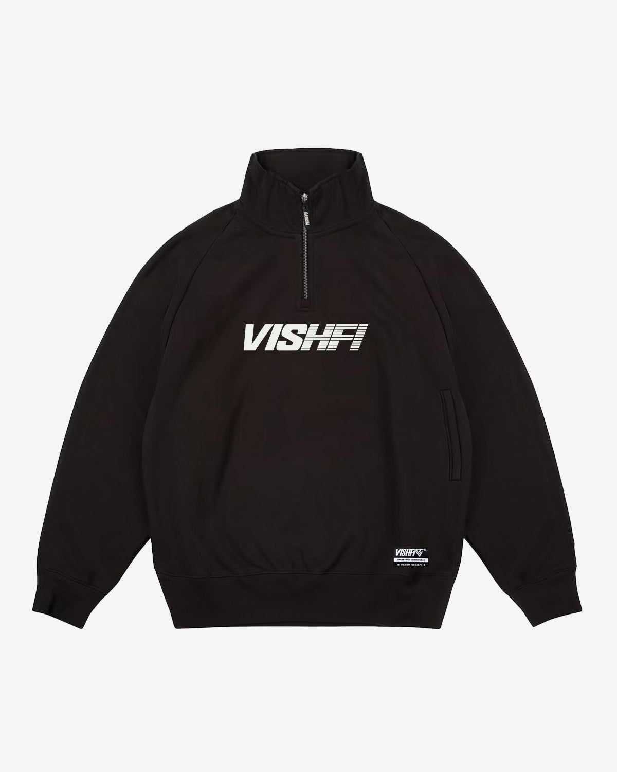 MOLETOM HALF ZIP PACE PRETO