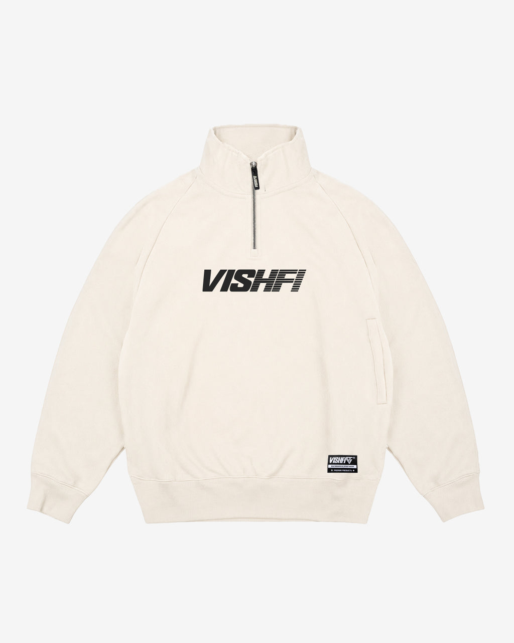 MOLETOM HALF ZIP PACE OFF WHITE