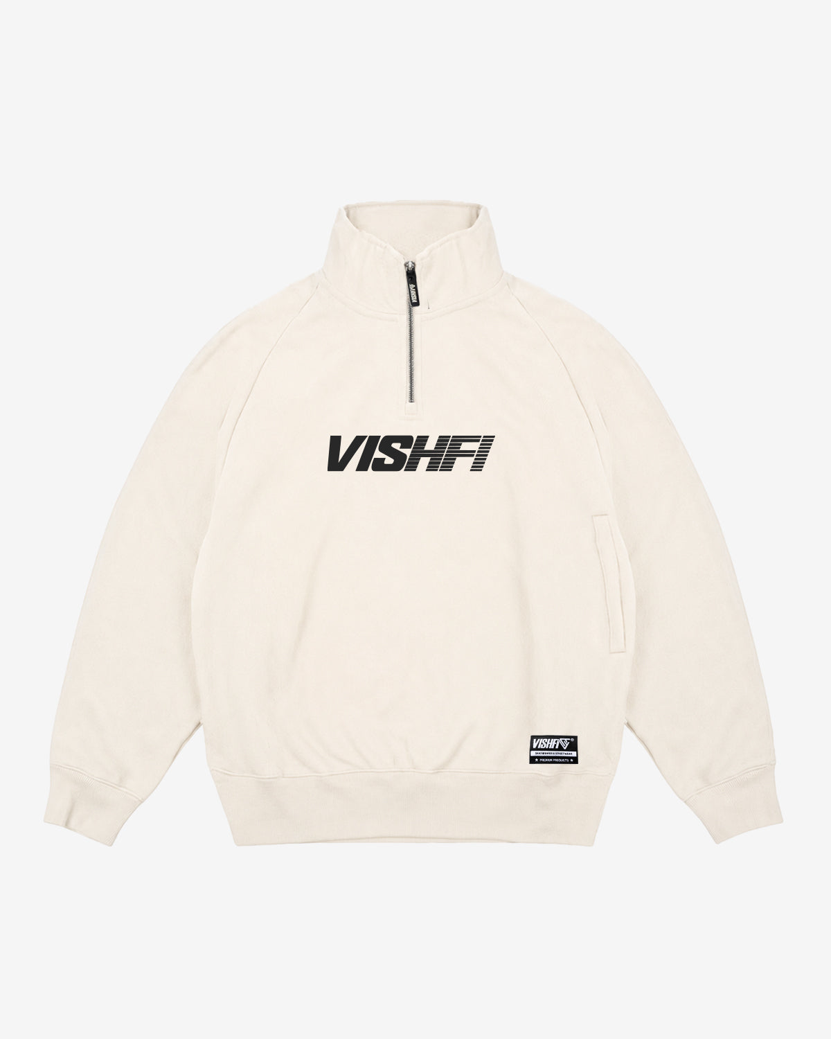 MOLETOM HALF ZIP PACE OFF WHITE