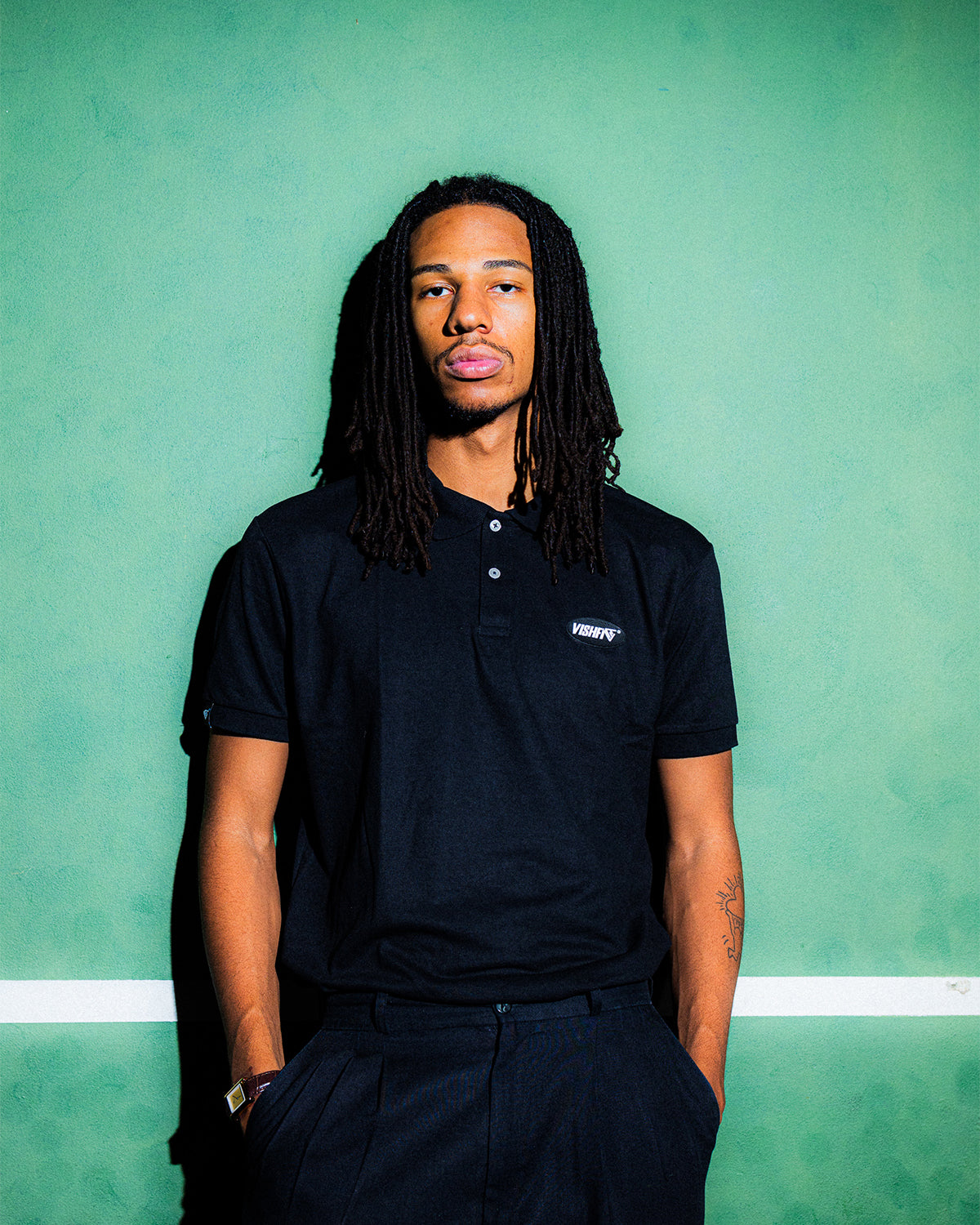 POLO T-SHIRT TAG FIRST BLACK
