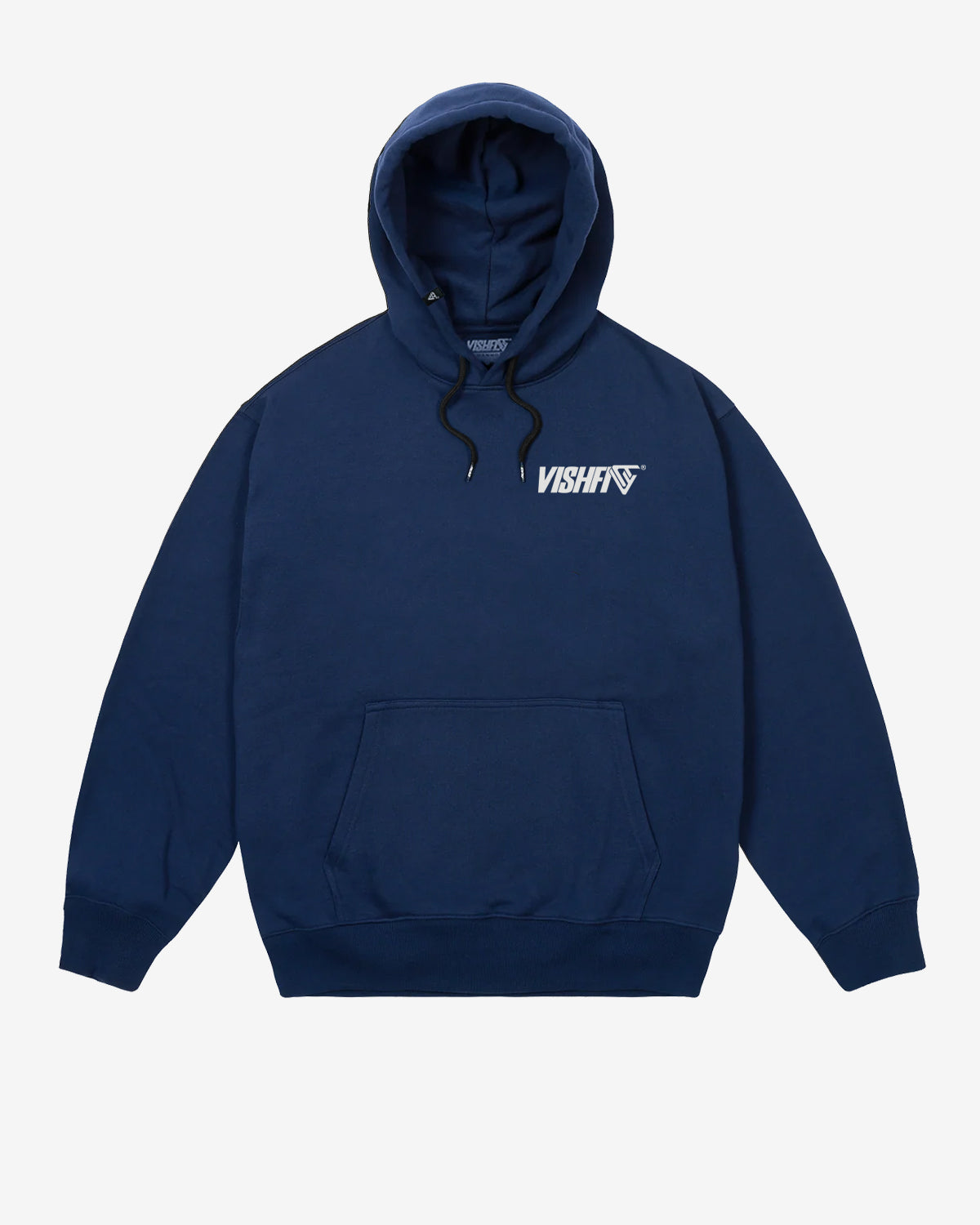 HOODIE CLASSIC LOGO NAVY – VISHFI Skateboards & Streetwear