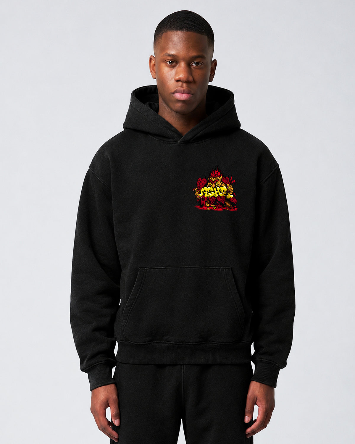 Moletom Canguru Premium Rage Curupira Preto
