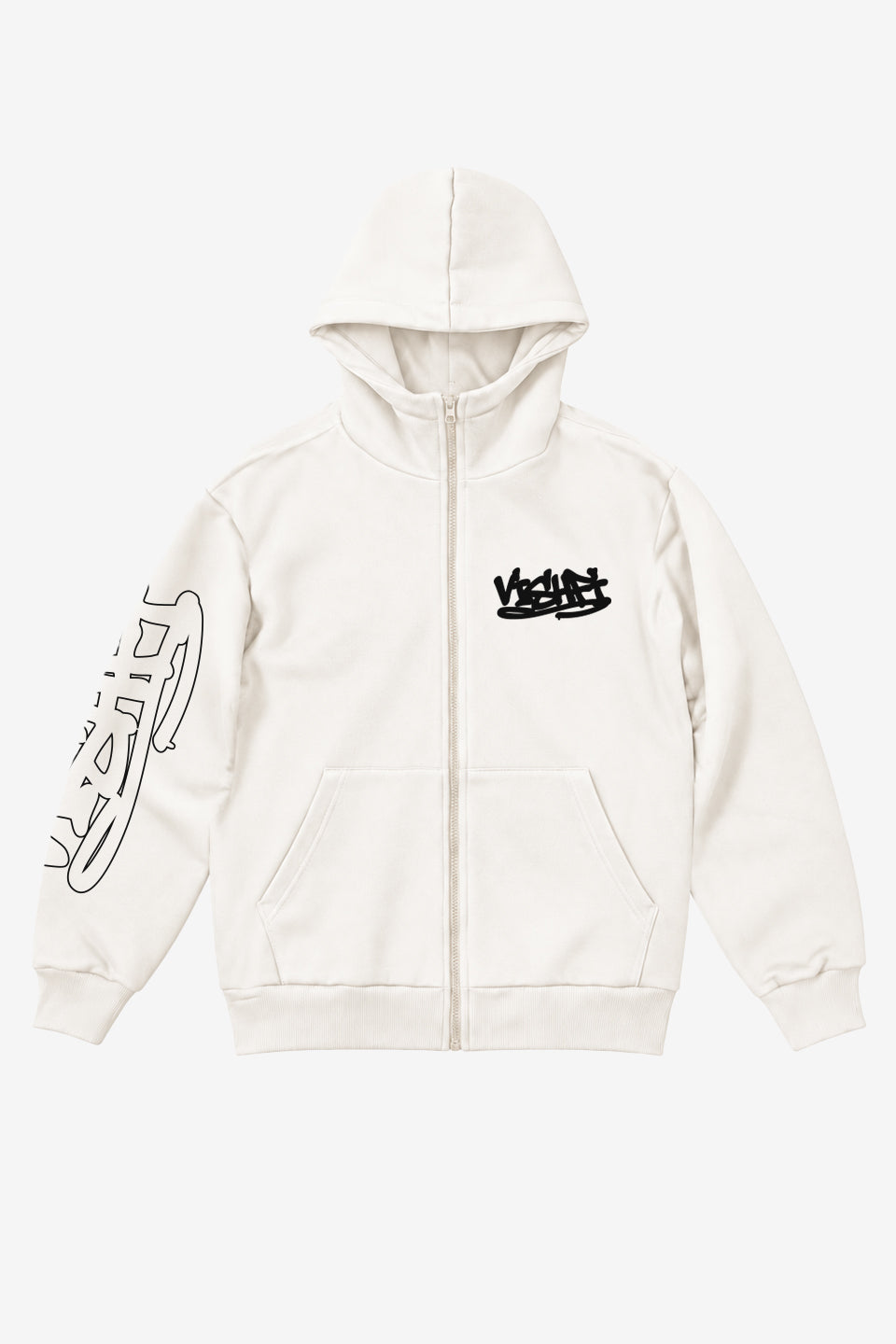 Moletom Capuz Zíper Lettering Off White