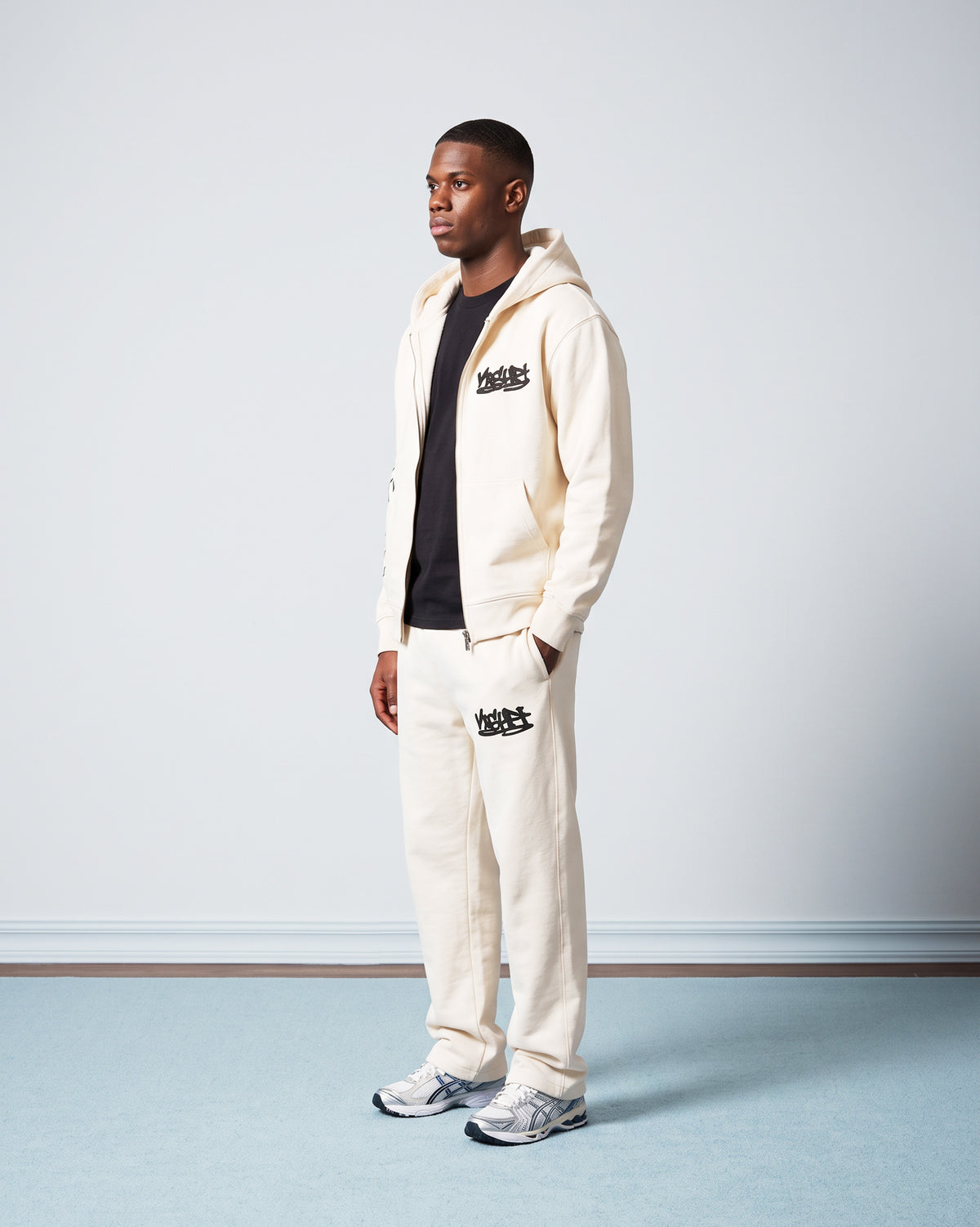 Calça Moletom Premium Lettering Off White