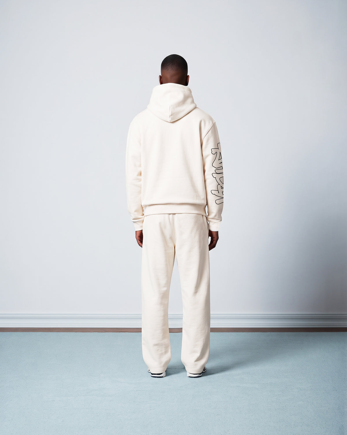 Calça Moletom Premium Lettering Off White