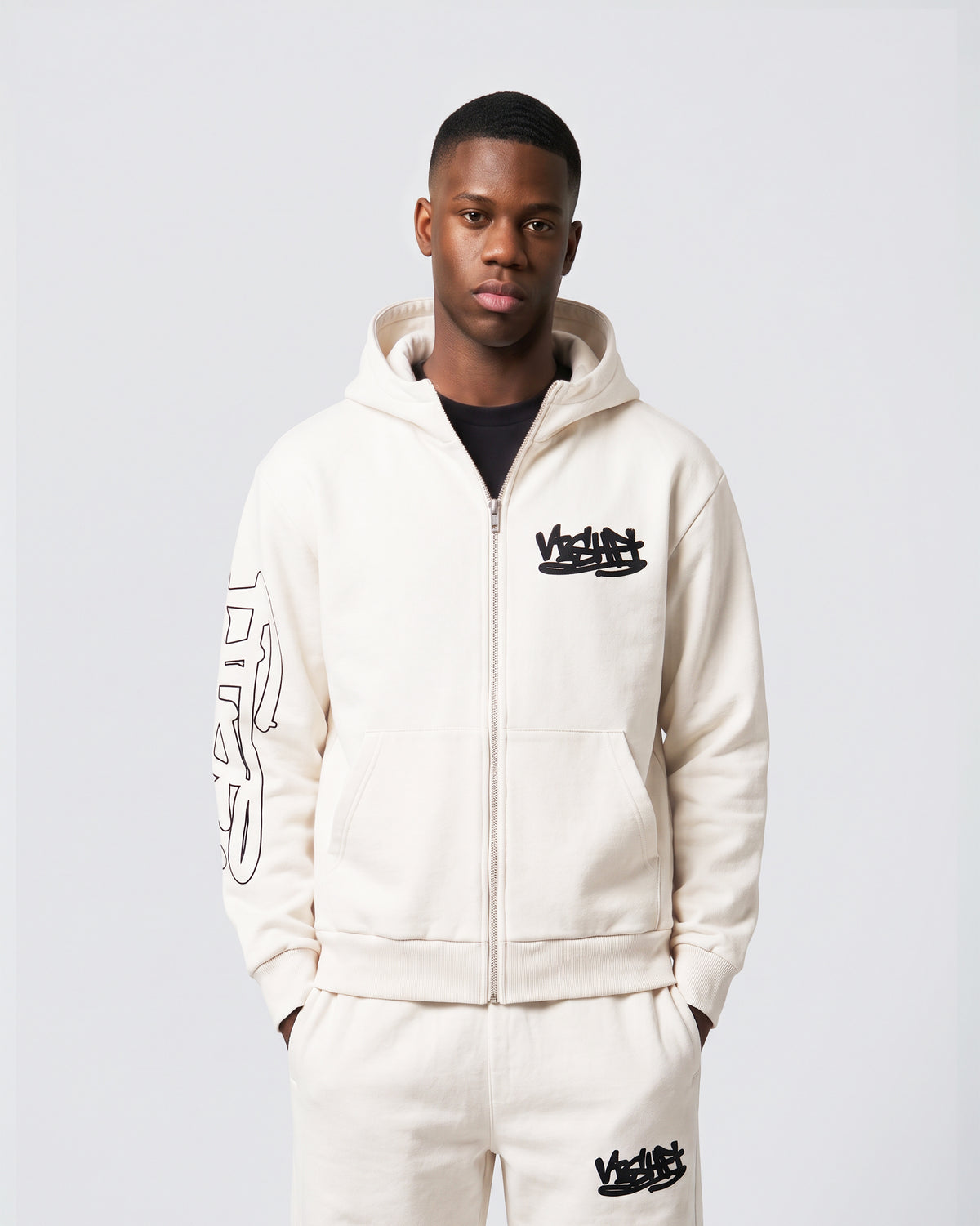 Calça Moletom Premium Lettering Off White
