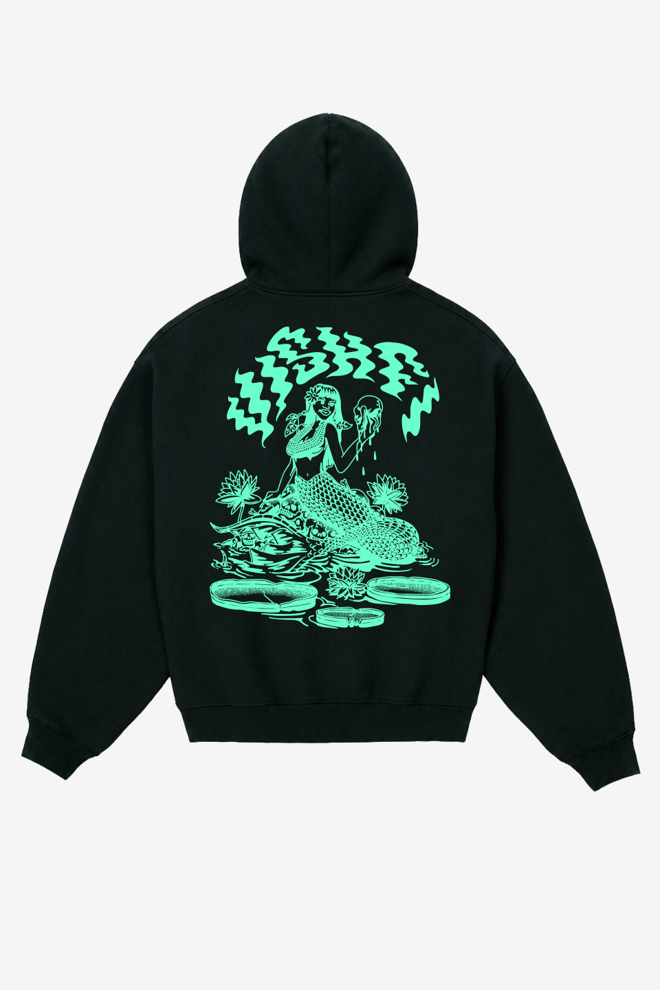Moletom Canguru Premium Siren Iara Preto