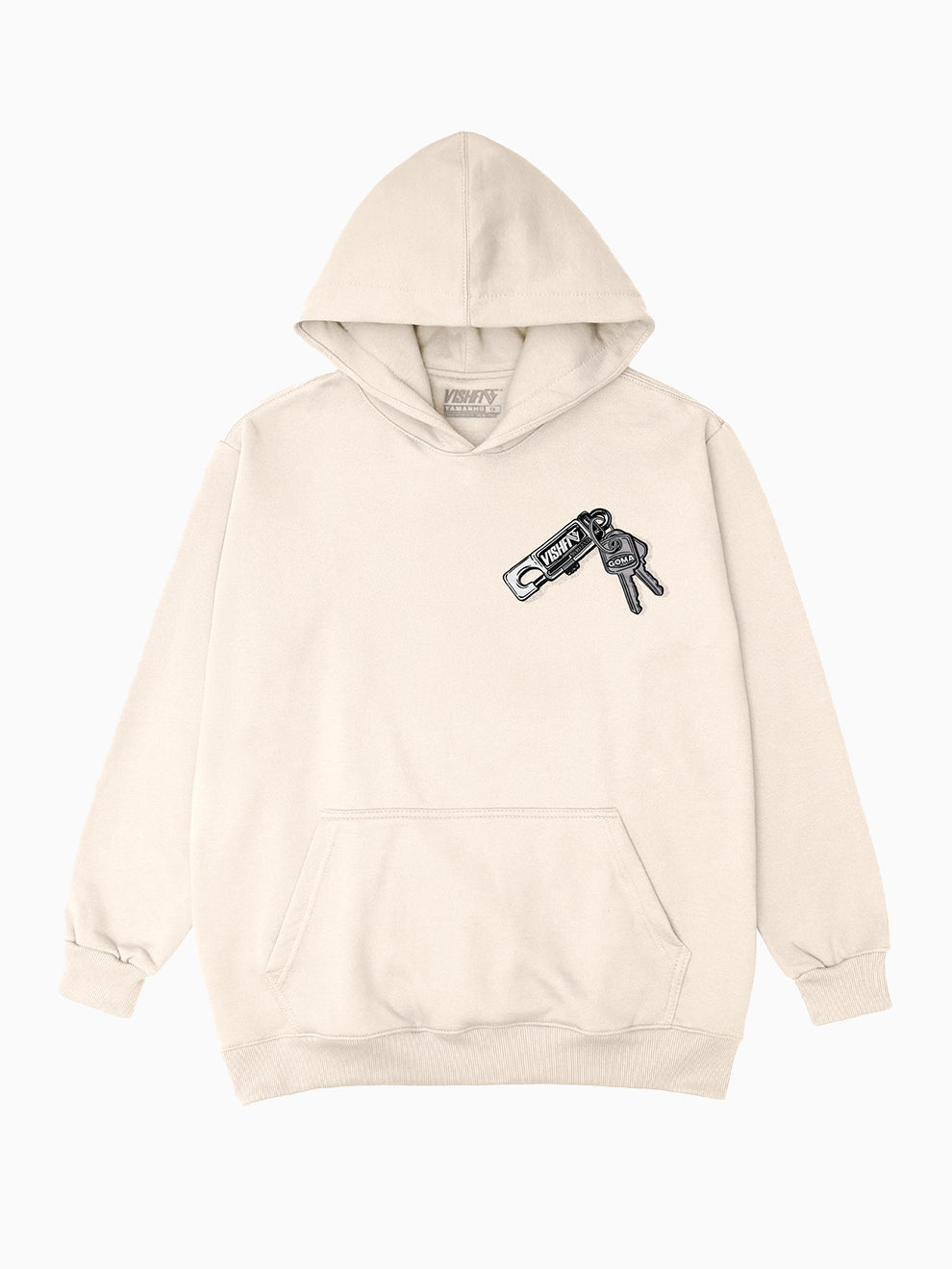 Moletom Capuz Keychain Creme