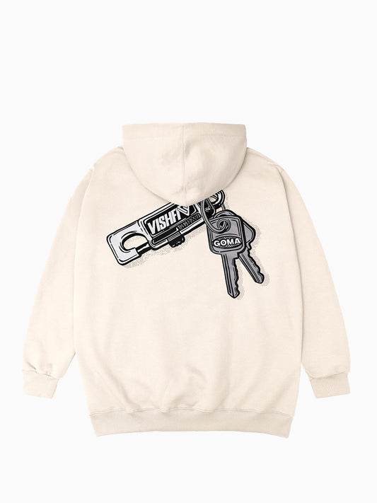 Moletom Capuz Keychain Creme