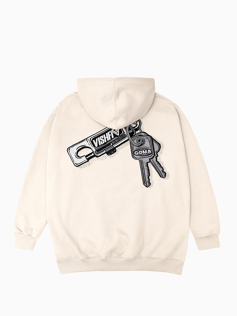 Moletom Capuz Keychain Creme