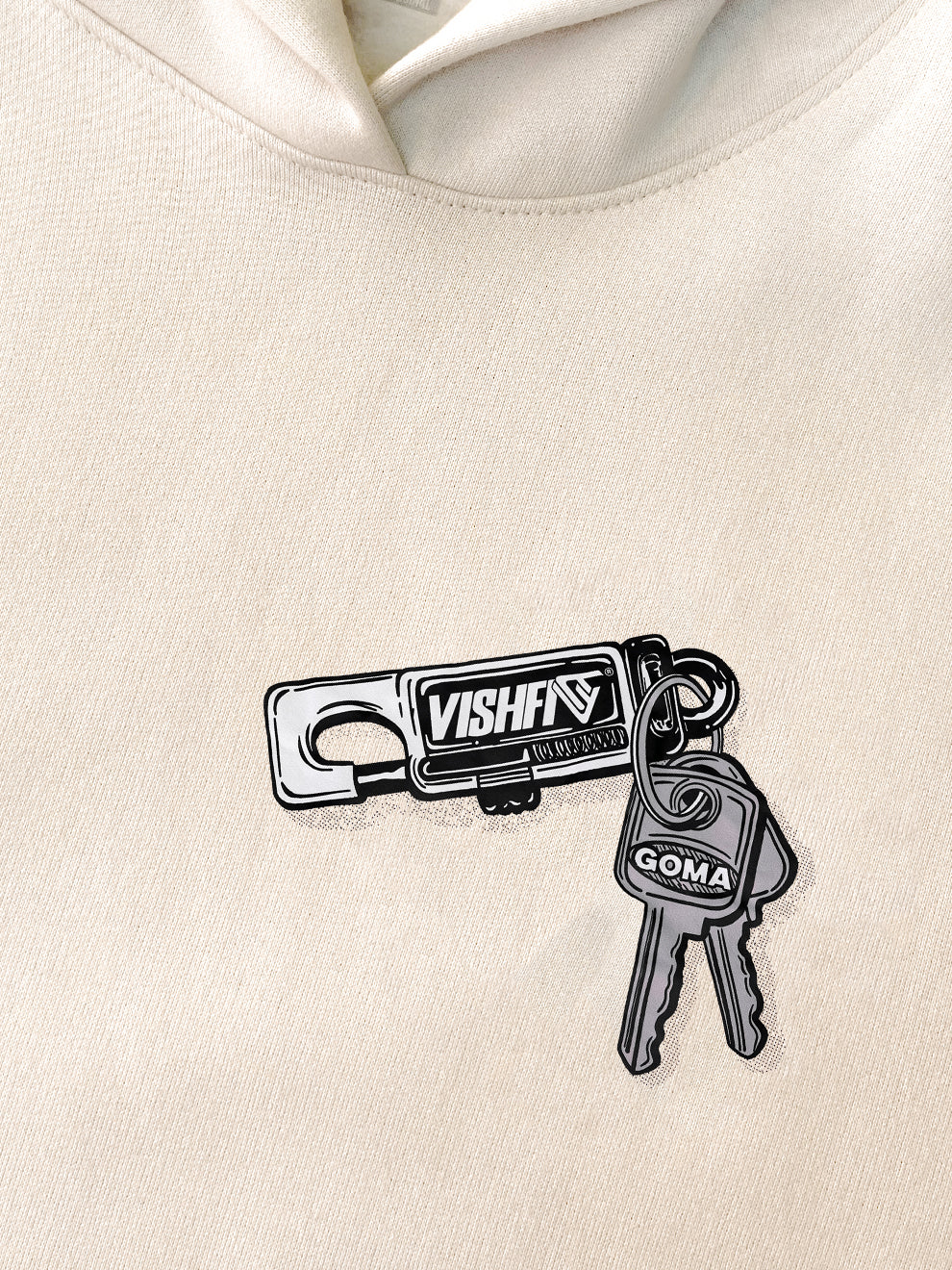 Moletom Capuz Keychain Creme