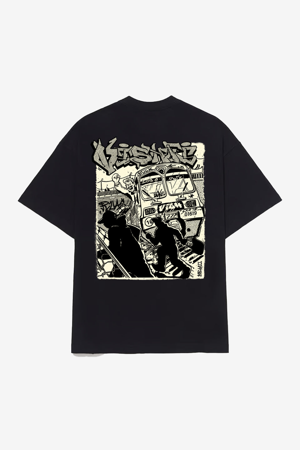 Camiseta Heavy Oversized Train Preta