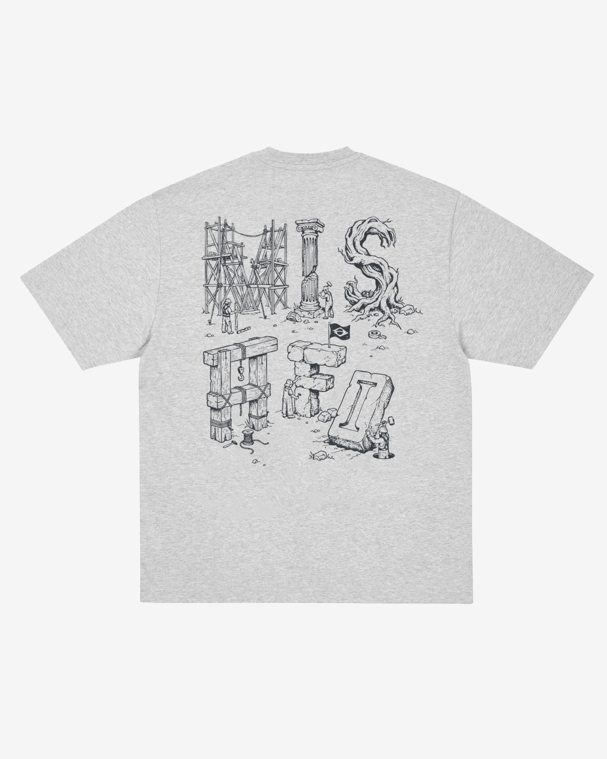 T-SHIRT GÊNESE HEATHER GREY